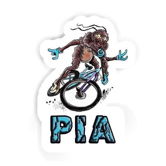 Sticker Biker Pia Laptop Image