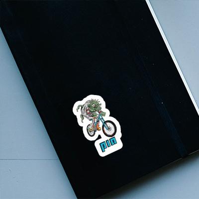 Aufkleber Pia Downhill-Biker Notebook Image