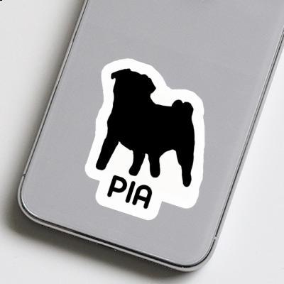 Sticker Pia Pug Laptop Image