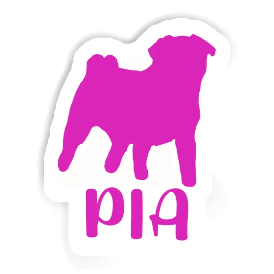 Sticker Pug Pia Notebook Image