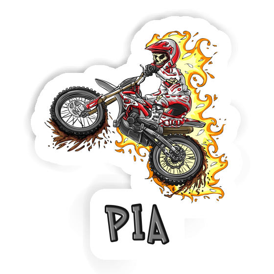 Sticker Motocross Rider Pia Notebook Image