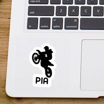 Sticker Motocross-Fahrer Pia Notebook Image