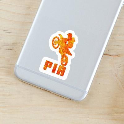 Pia Sticker Motocross-Fahrer Laptop Image