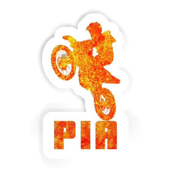 Sticker Pia Motocross Rider Laptop Image