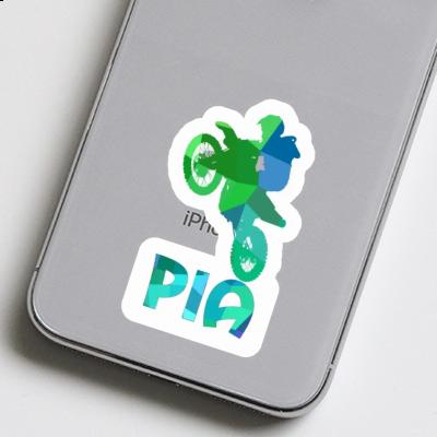 Motocross Rider Sticker Pia Laptop Image