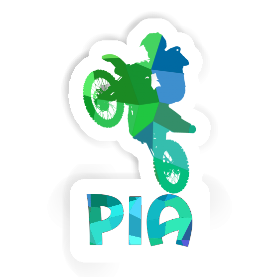 Sticker Pia Motocross-Fahrer Laptop Image