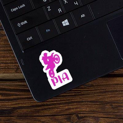 Pia Sticker Motocross Rider Laptop Image