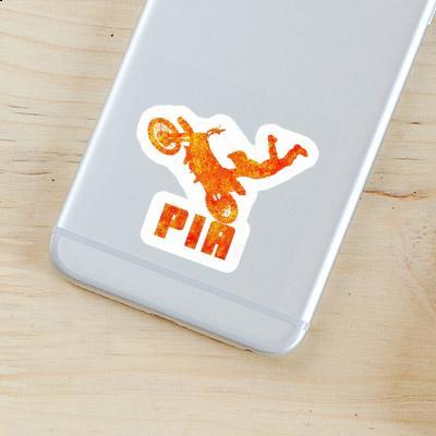 Sticker Motocross Rider Pia Notebook Image