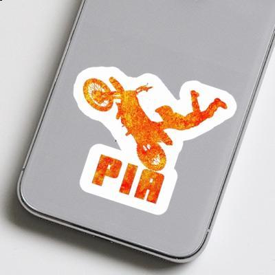 Sticker Motocross Rider Pia Laptop Image