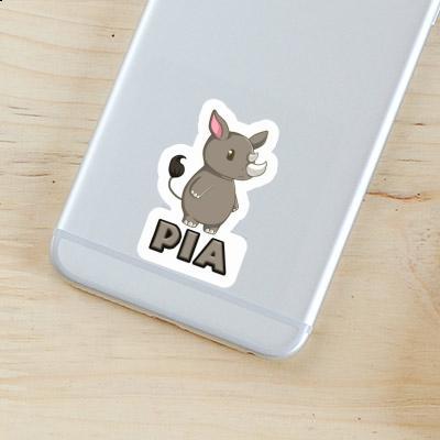 Sticker Rhinoceros Pia Notebook Image