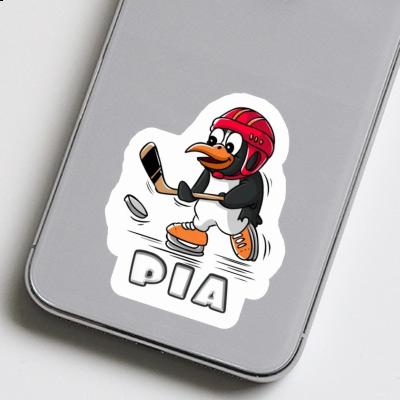 Sticker Pia Ice Hockey Penguin Notebook Image