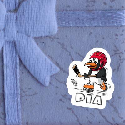 Sticker Pia Ice Hockey Penguin Notebook Image