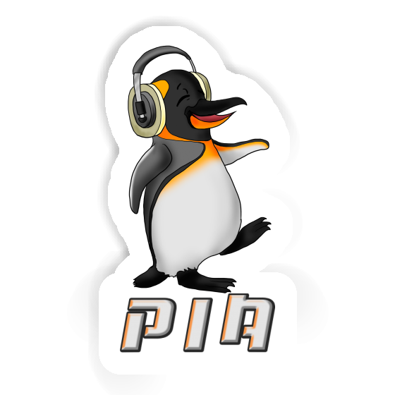 Sticker Pia Musik-Pinguin Notebook Image