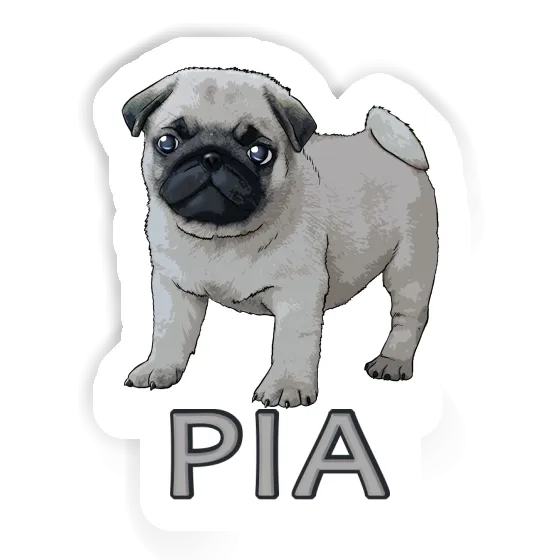 Pug Sticker Pia Notebook Image