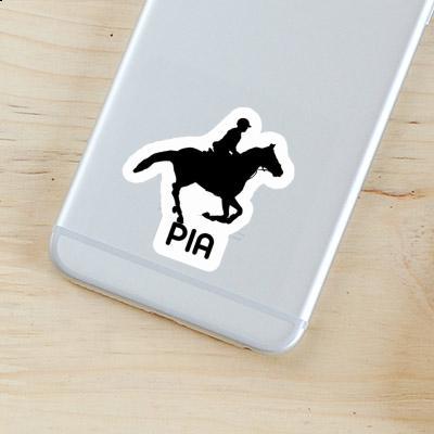 Sticker Horse Rider Pia Laptop Image