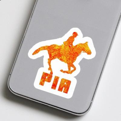 Pia Sticker Horse Rider Laptop Image