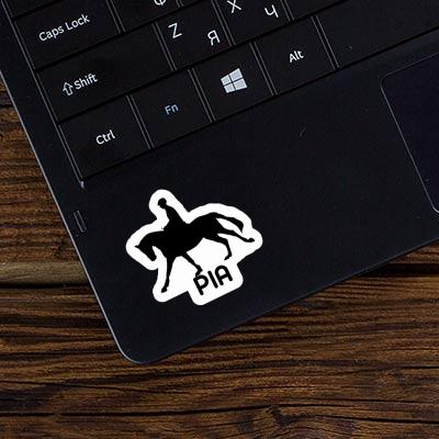 Pia Sticker Horse Rider Laptop Image