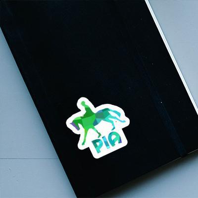 Horse Rider Sticker Pia Laptop Image