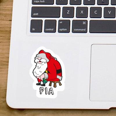 Aufkleber Pia Weihnachtsmann Laptop Image