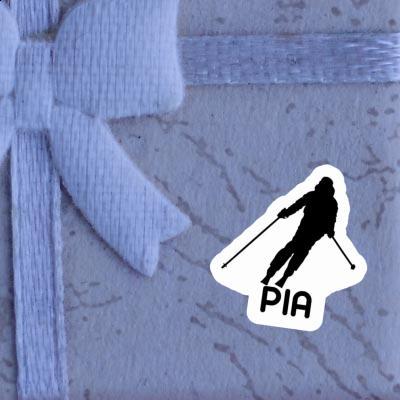 Pia Sticker Skifahrerin Laptop Image