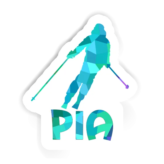 Skifahrerin Sticker Pia Laptop Image