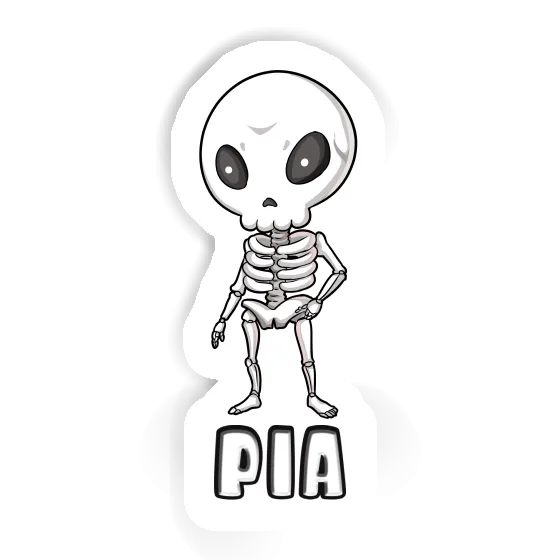 Pia Sticker Skeleton Laptop Image