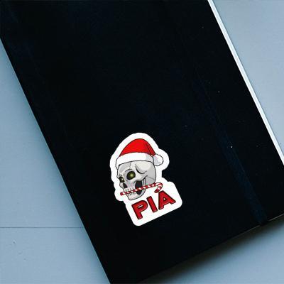 Pia Autocollant Crâne de Noël Notebook Image