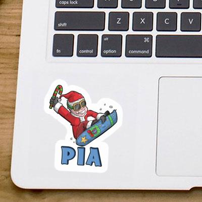 Pia Sticker Snowboarder Laptop Image