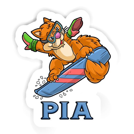 Pia Sticker Snowboarderin Image