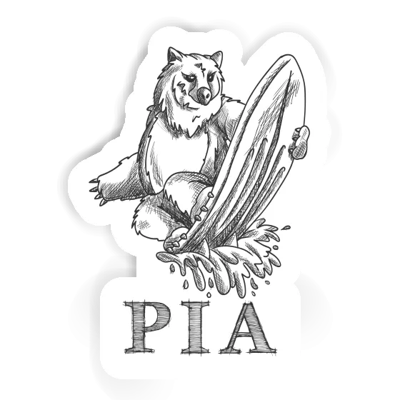 Sticker Pia Surfer Image