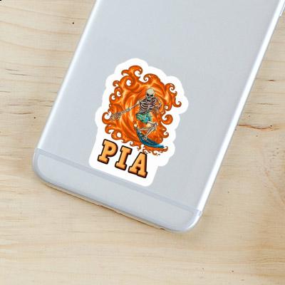 Sticker Surfer Pia Laptop Image