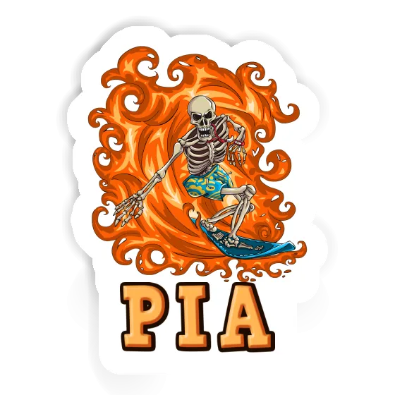 Sticker Surfer Pia Notebook Image