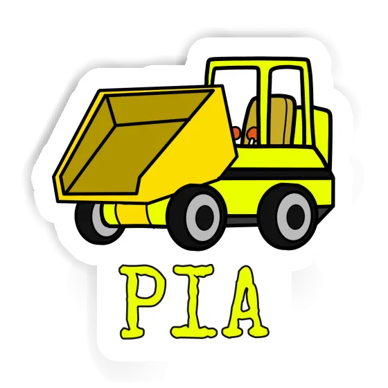 Pia Sticker Front Tipper Laptop Image