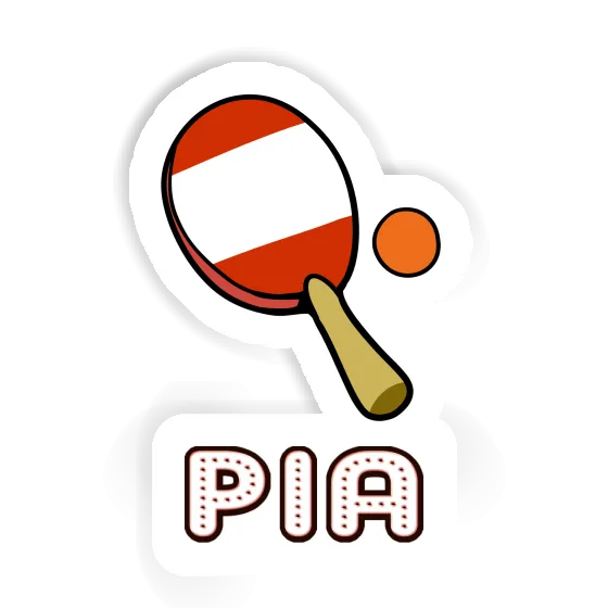 Sticker Pia Table Tennis Paddle Notebook Image