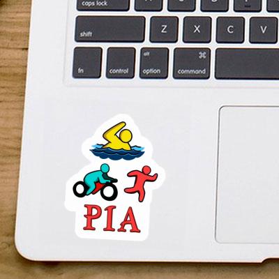 Autocollant Pia Triathlète Laptop Image