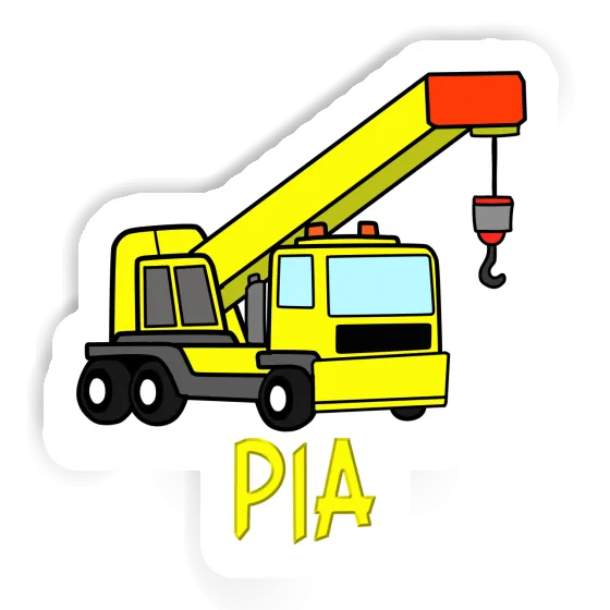 Pia Autocollant Grue automotrice Laptop Image