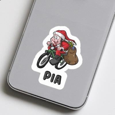 Sticker Fahrradfahrer Pia Laptop Image