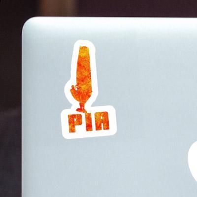 Sticker Windsurfer Pia Laptop Image