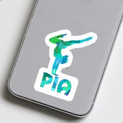 Pia Sticker Yoga-Frau Laptop Image