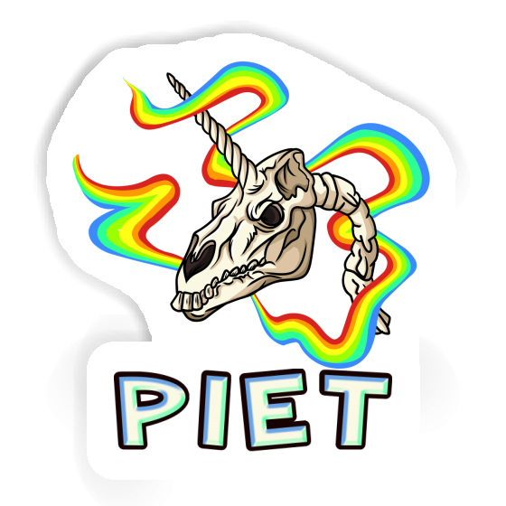 Unicorn Skull Sticker Piet Notebook Unicorn Skull Sticker Piet Gift package Image