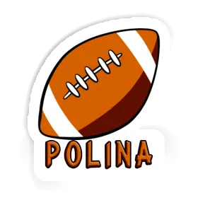 Autocollant Ballon de rugby Polina Image