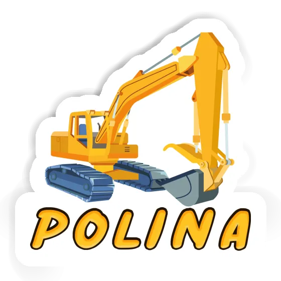 Excavator Sticker Polina Notebook Excavator Sticker Polina Gift package Image