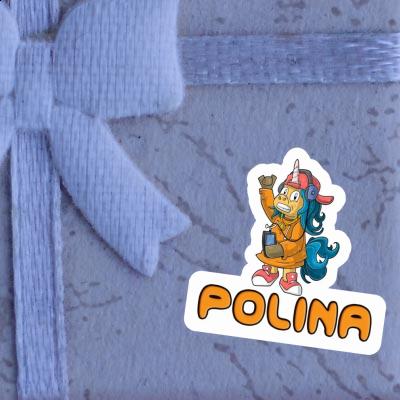Aufkleber Polina Hip-Hop Einhorn Notebook Image