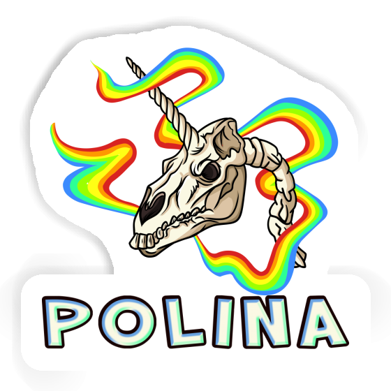 Crâne de licorne Autocollant Polina Gift package Image