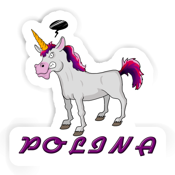 Sticker Polina Unicorn Notebook Sticker Polina Unicorn Gift package Image