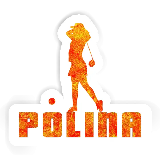 Golfer Sticker Polina Laptop Image