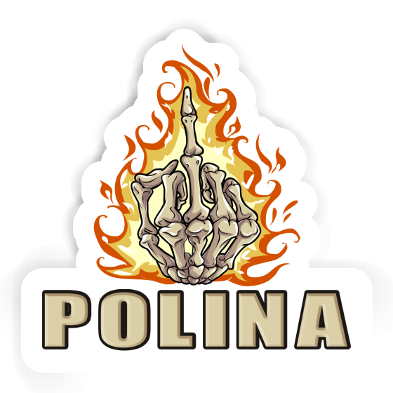 Aufkleber Polina Mittelfinger Aufkleber Polina Mittelfinger Image