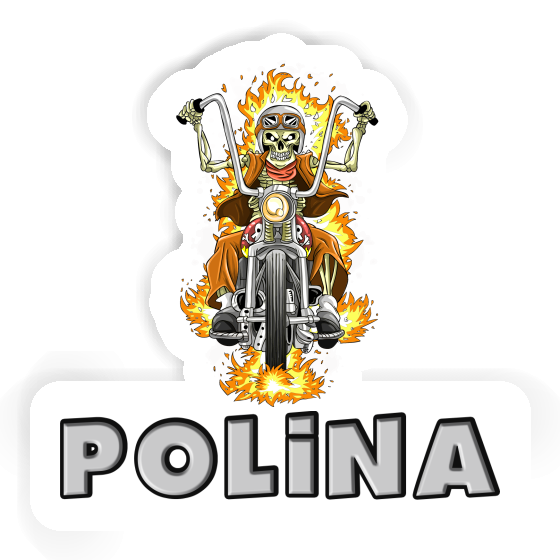 Motorradfahrer Sticker Polina Image