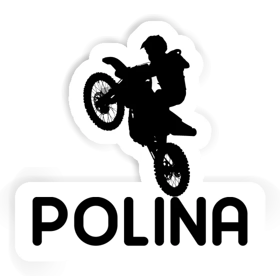 Sticker Polina Motocross-Fahrer Gift package Image