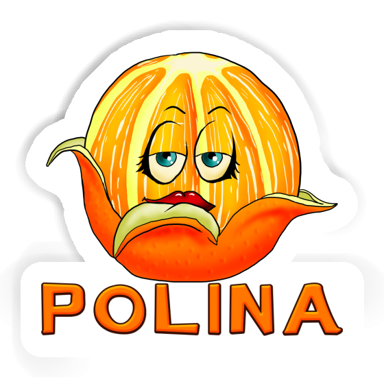 Sticker Polina Orange Notebook Image